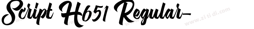 Script H651 Regular字体转换 Script H651 Regular字体转换